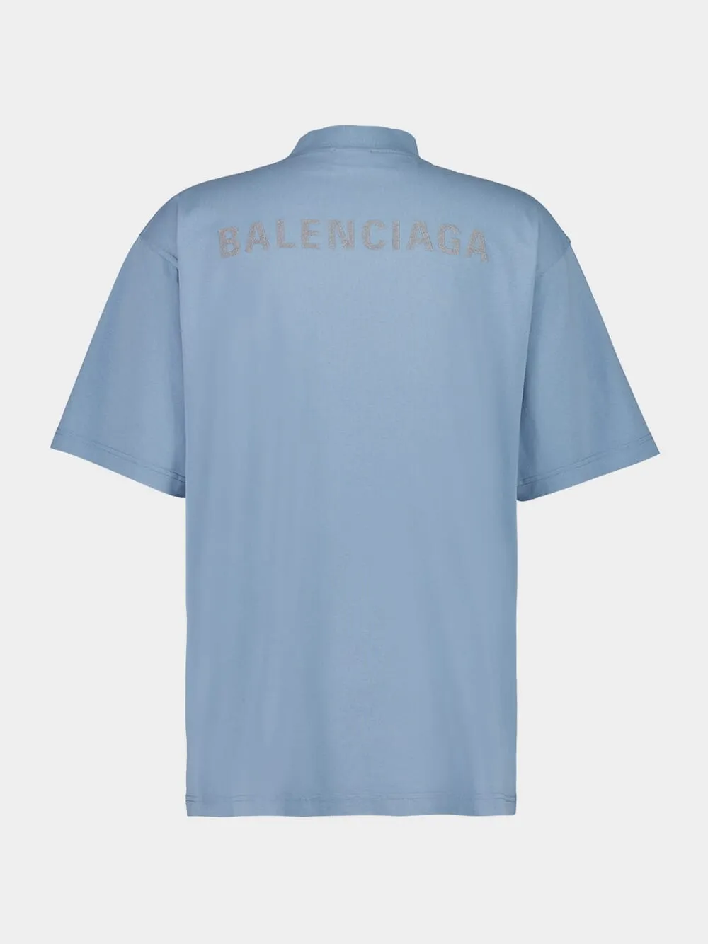 Grey Blue Reflective Back Logo T-Shirt sold by Fashion Clinic product image thumbnail 2