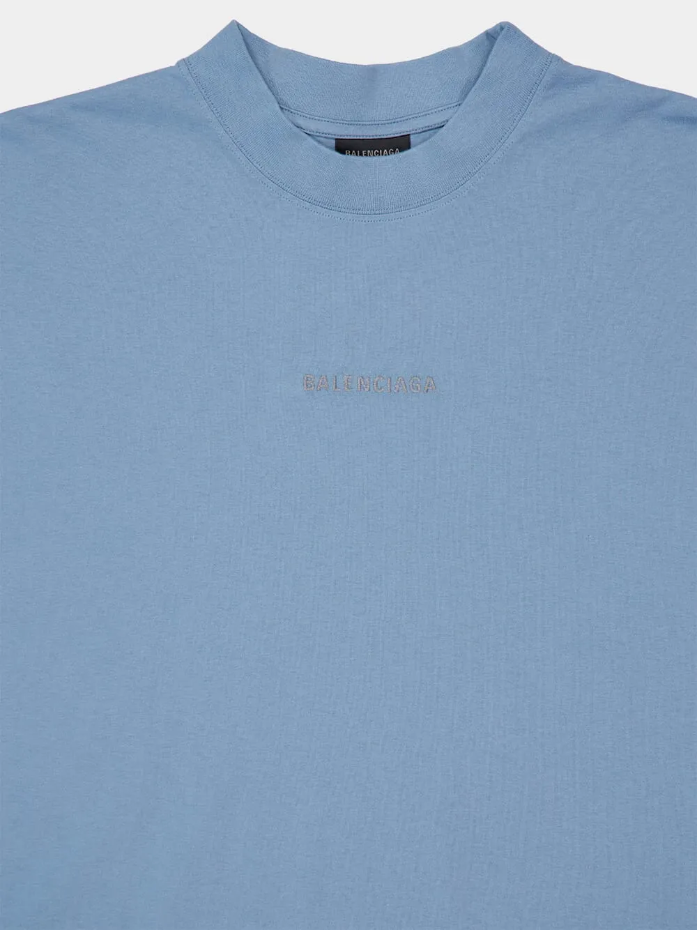 Grey Blue Reflective Back Logo T-Shirt sold by Fashion Clinic product image thumbnail 3