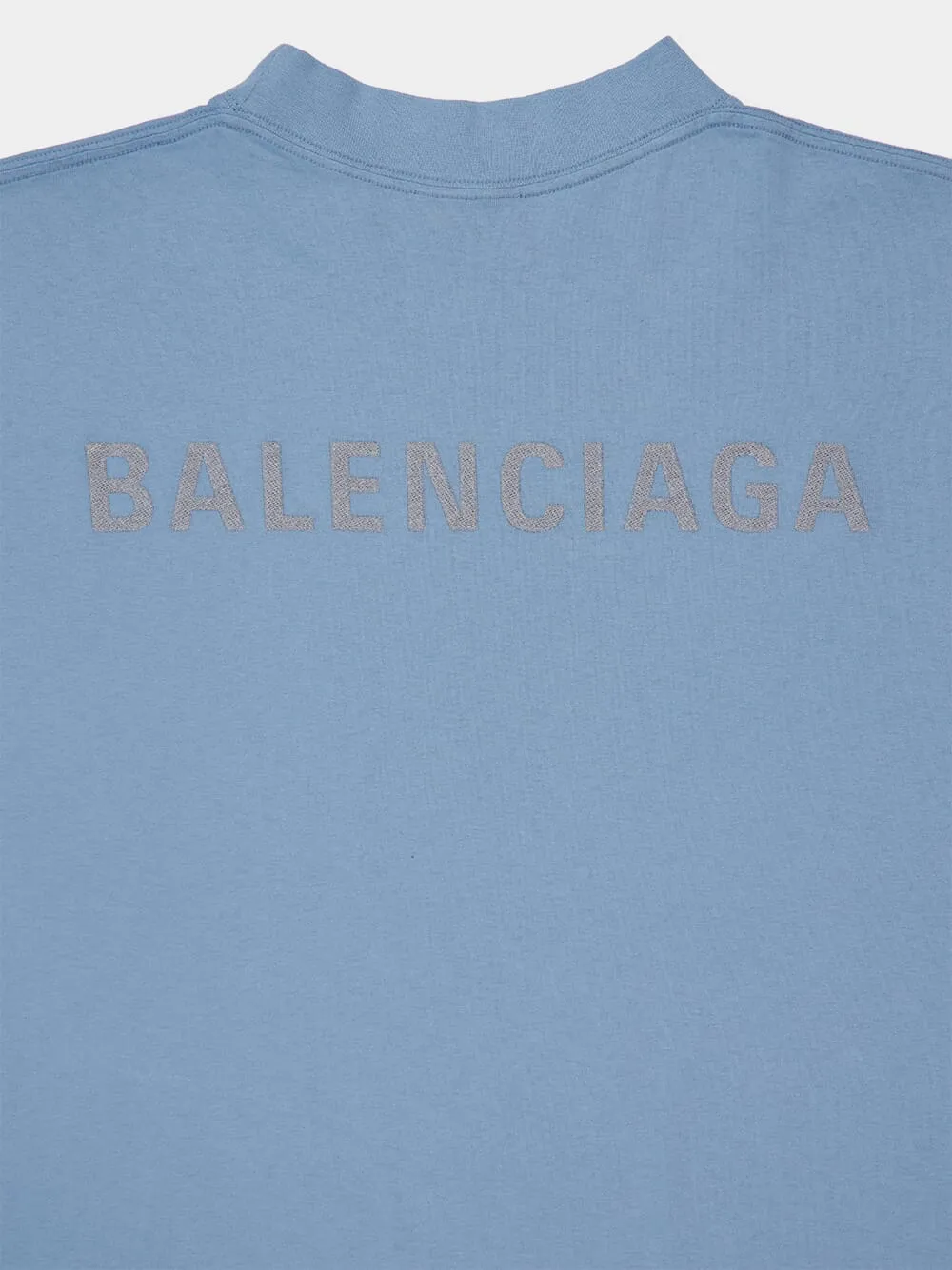 Grey Blue Reflective Back Logo T-Shirt sold by Fashion Clinic product image thumbnail 4