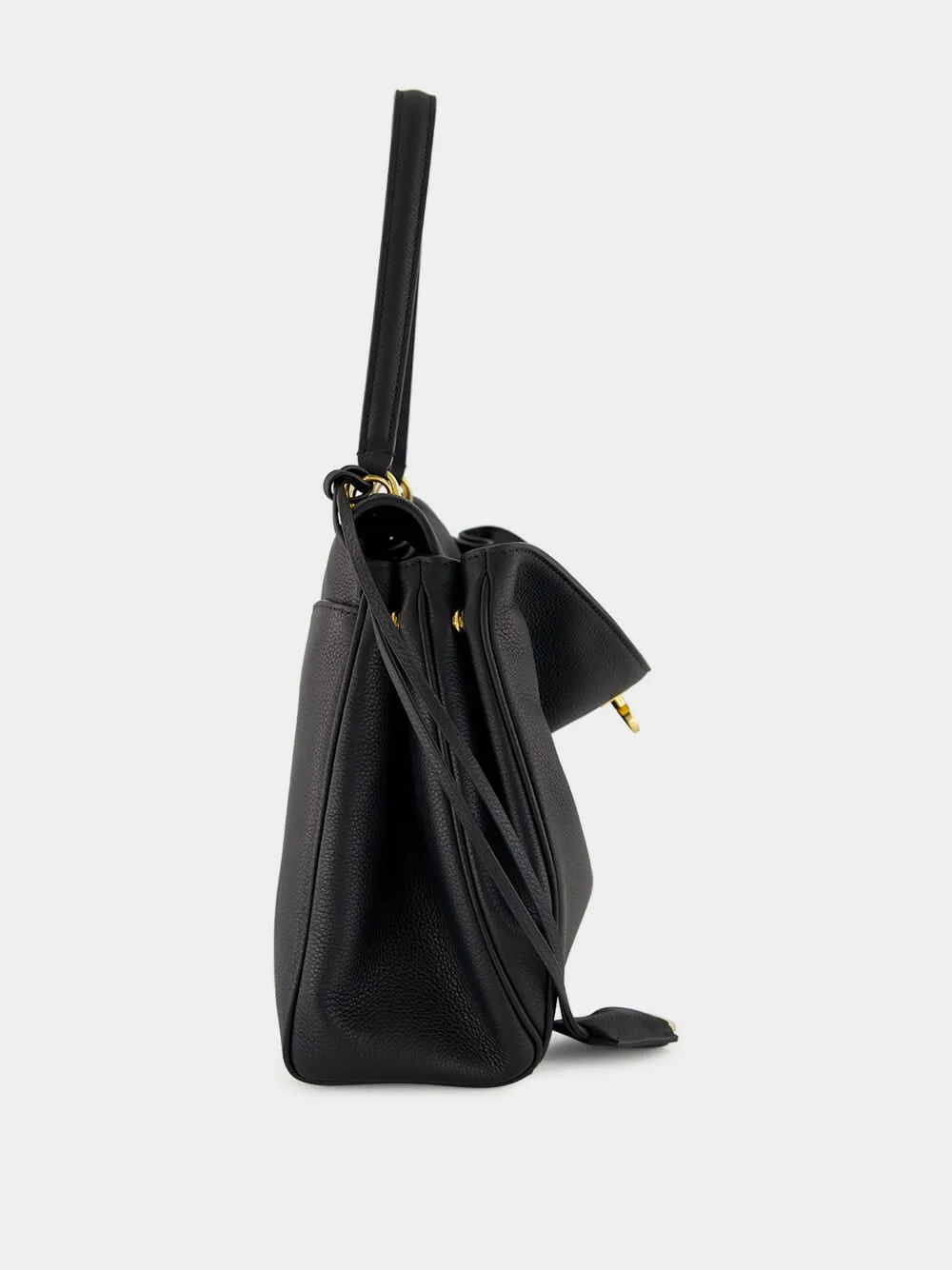 Black Medium Rodeo Grained Calfskin Handbag sold by Fashion Clinic product image thumbnail 4