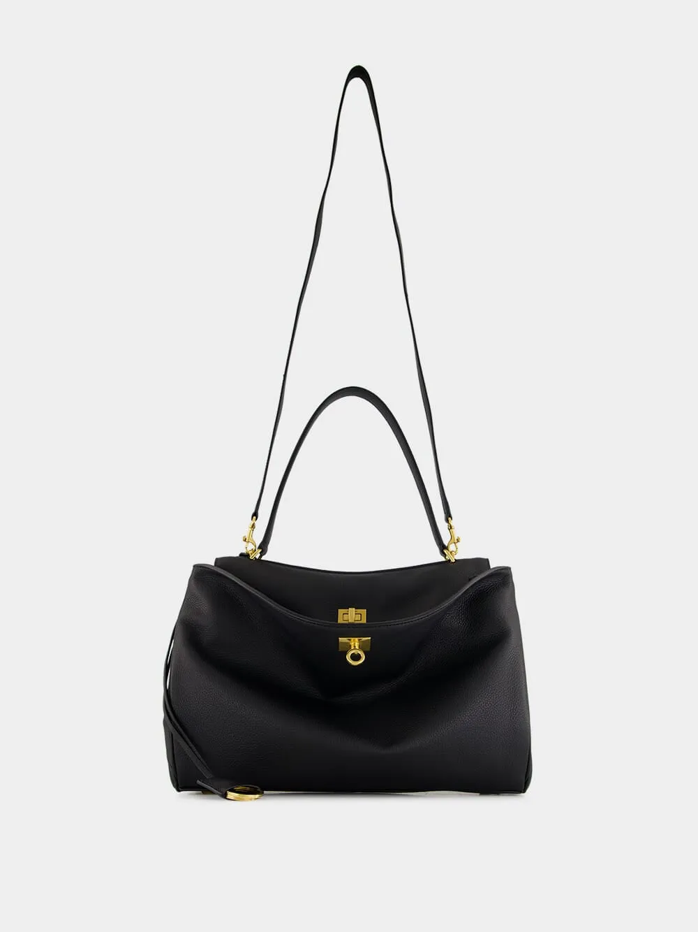 Black Medium Rodeo Grained Calfskin Handbag sold by Fashion Clinic product image thumbnail 2