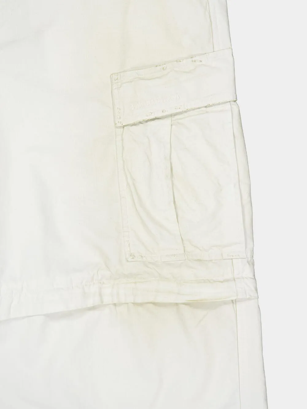 Dirty White Large Cargo Pants sold by Fashion Clinic product image thumbnail 5