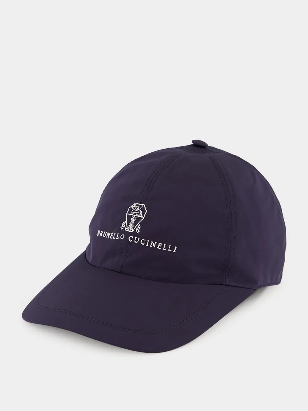 Navy Microfiber Logo Baseball Cap sold by Fashion Clinic