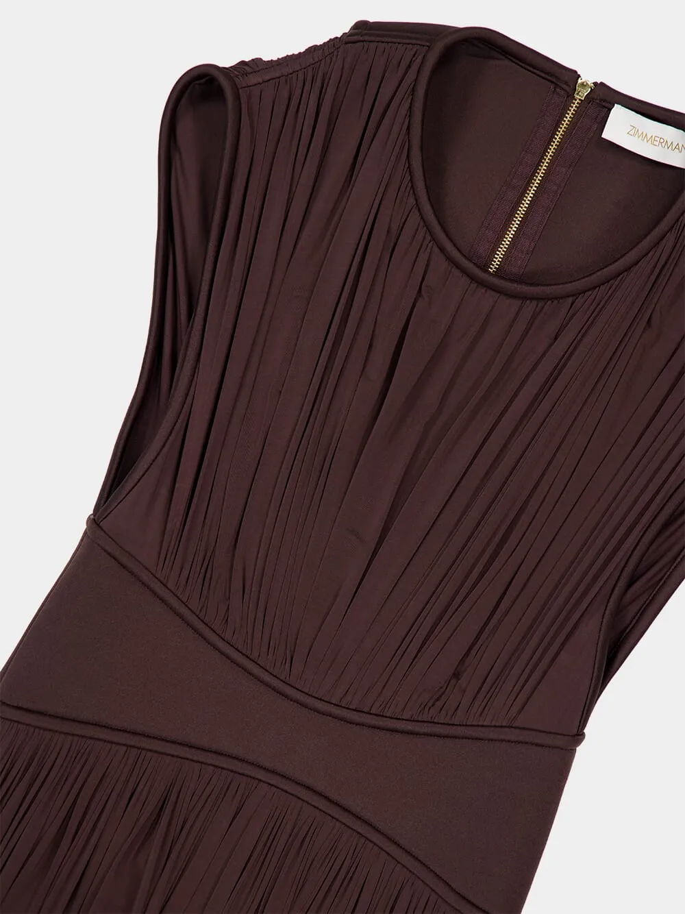 Chocolate Brown Illuminate Column Dress sold by Fashion Clinic product image thumbnail 5