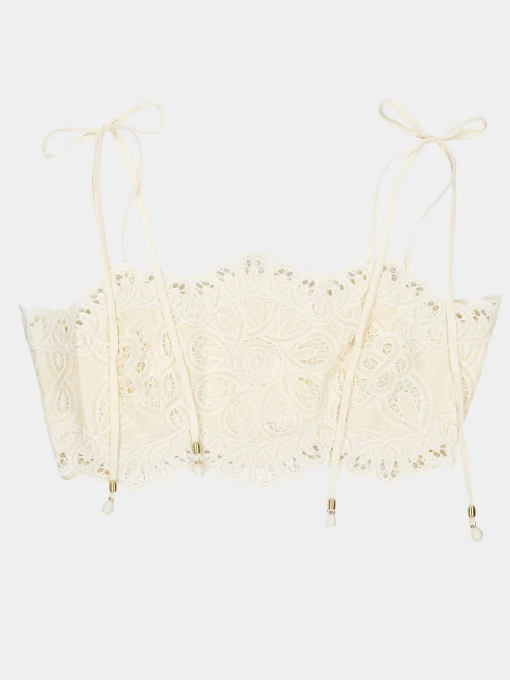 Ivory Rhiannon Embroidered Cropped Bodice sold by Fashion Clinic product image thumbnail 3