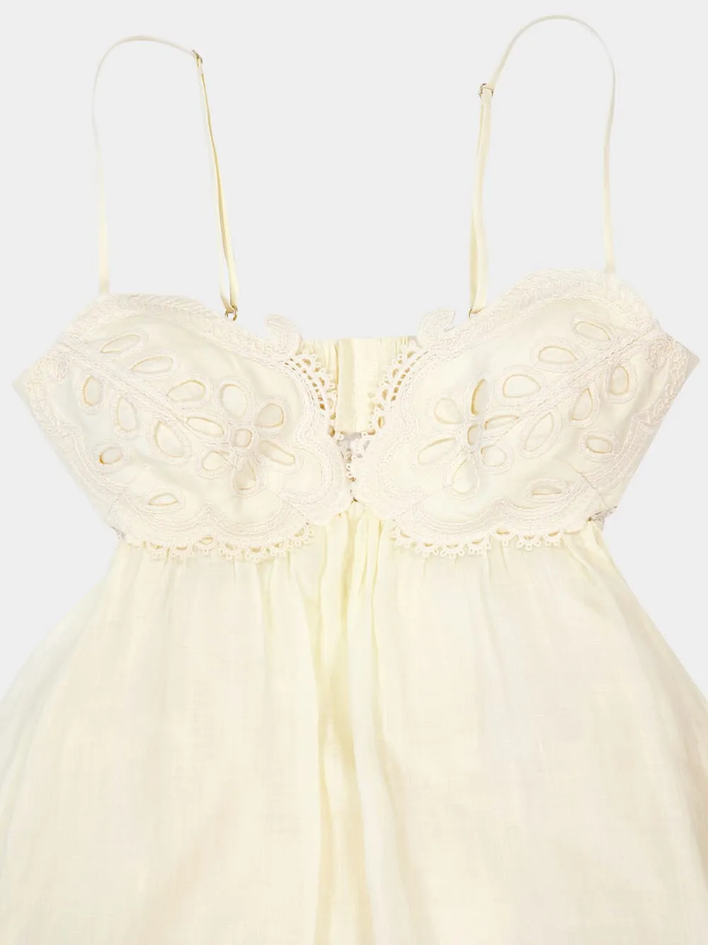 Cream Coco Embroidered Ramie Maxi Dress sold by Fashion Clinic product image thumbnail 5