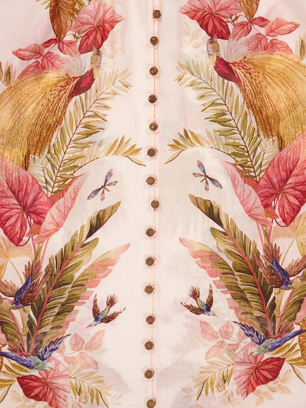 Cream Palm Floral Ascension Billow Blouse sold by Fashion Clinic product image thumbnail 3