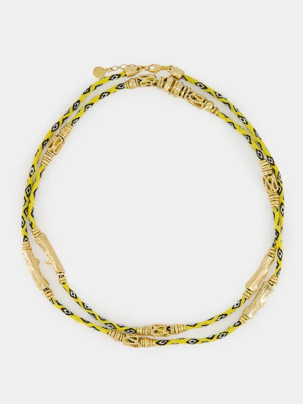 Yellow Lima Alpaca Long Necklace sold by Fashion Clinic