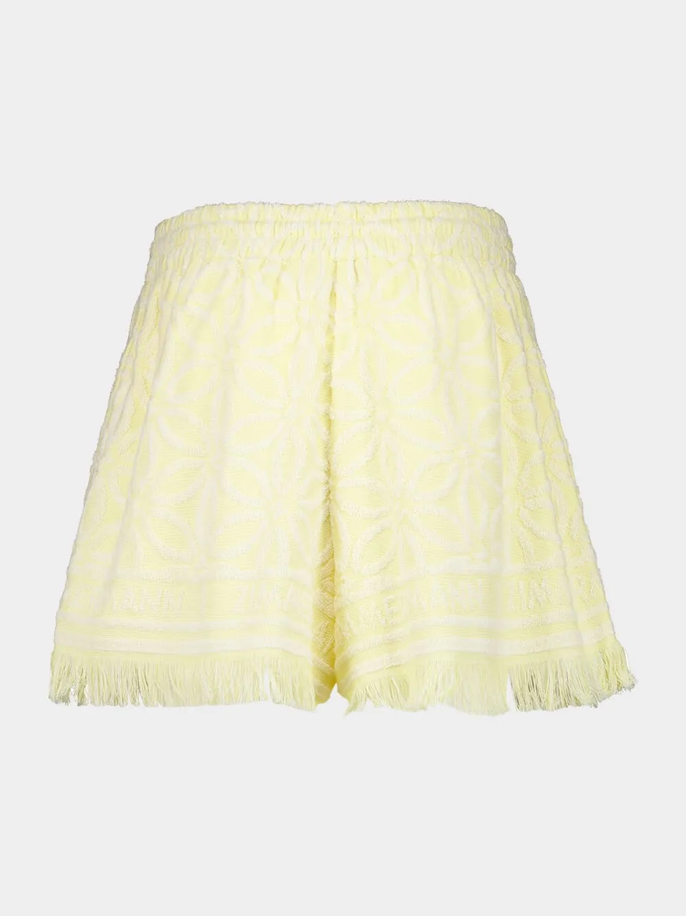 Yellow Cream Coco Towelling Shorts sold by Fashion Clinic product image thumbnail 2