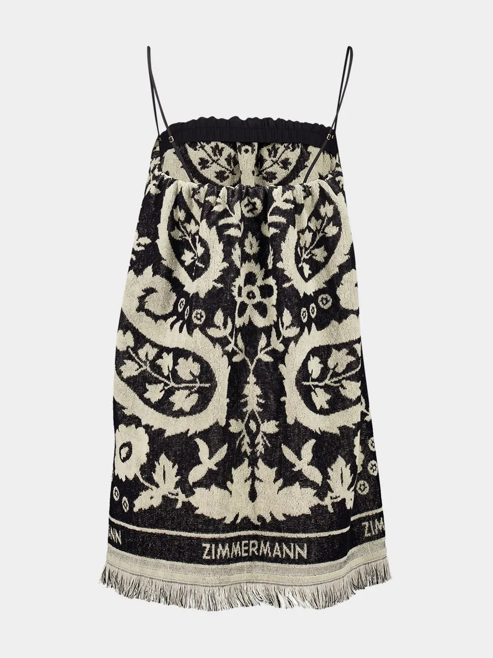 Black Cream Rhiannon Mini Towel Dress sold by Fashion Clinic product image thumbnail 2