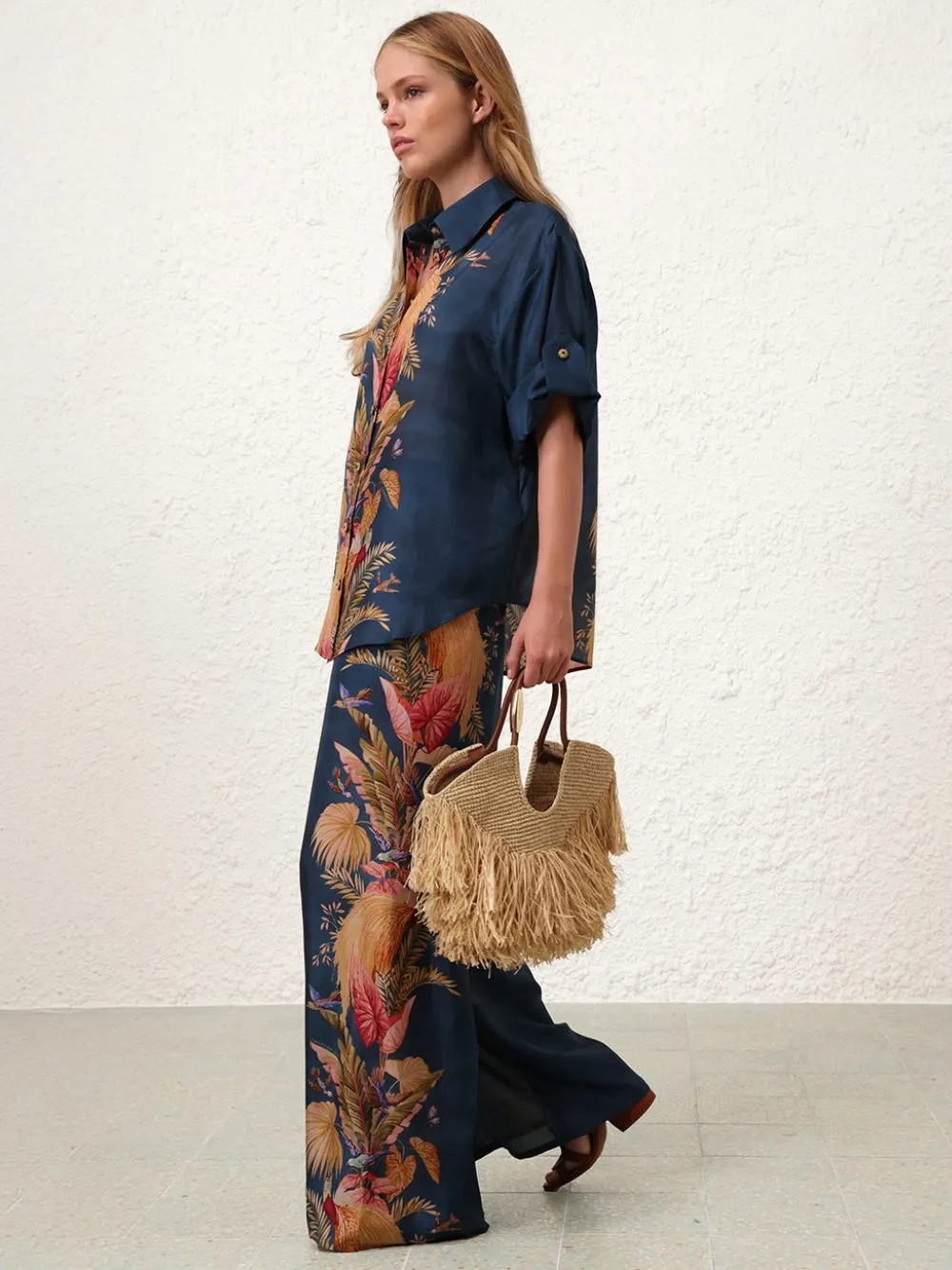 Natural Goldentime Small Raffia Fringe Tote sold by Fashion Clinic product image thumbnail 4