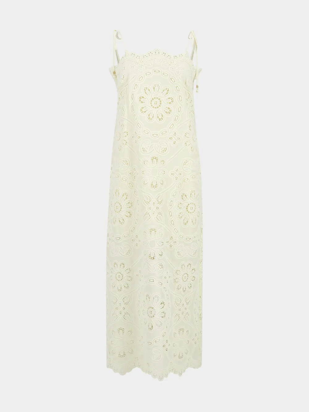 Ivory Rhiannon Embroidered Maxi Dress sold by Fashion Clinic