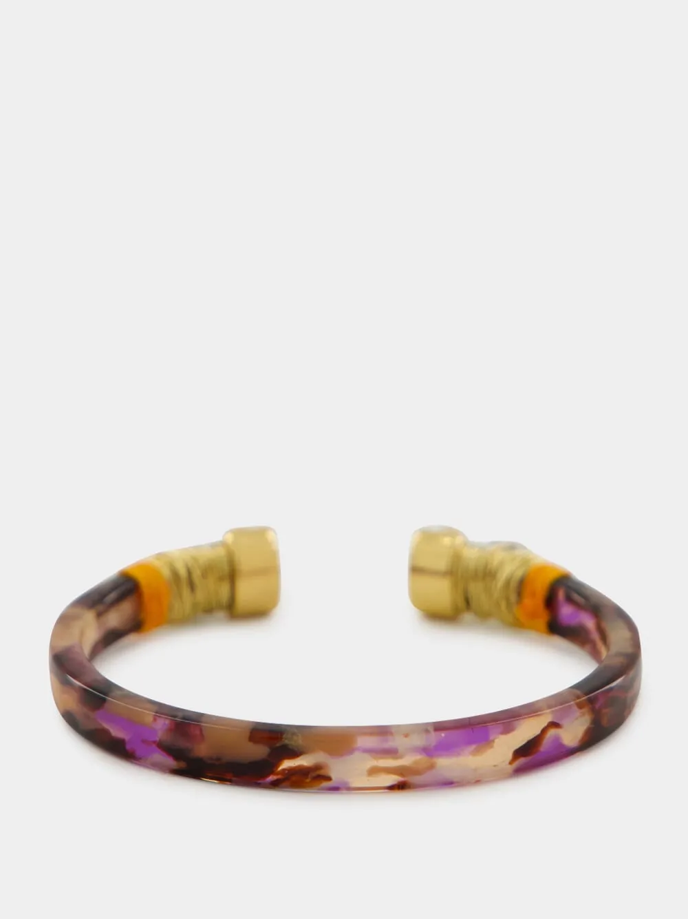 Orange Multicoloured Sarina Open Bangle sold by Fashion Clinic product image thumbnail 2