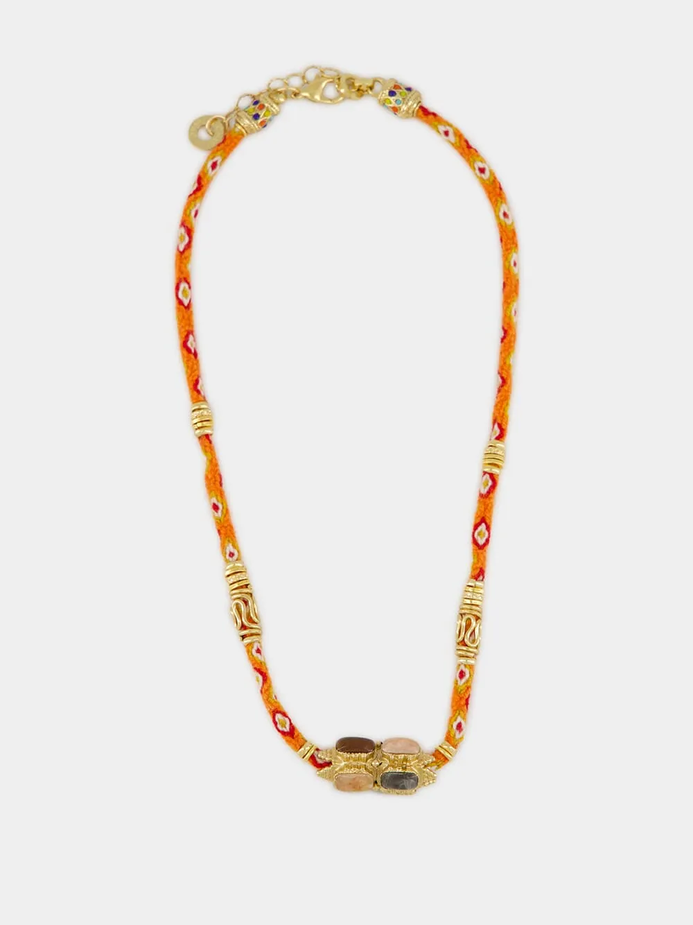 Orange Lima Talisman Necklace sold by Fashion Clinic