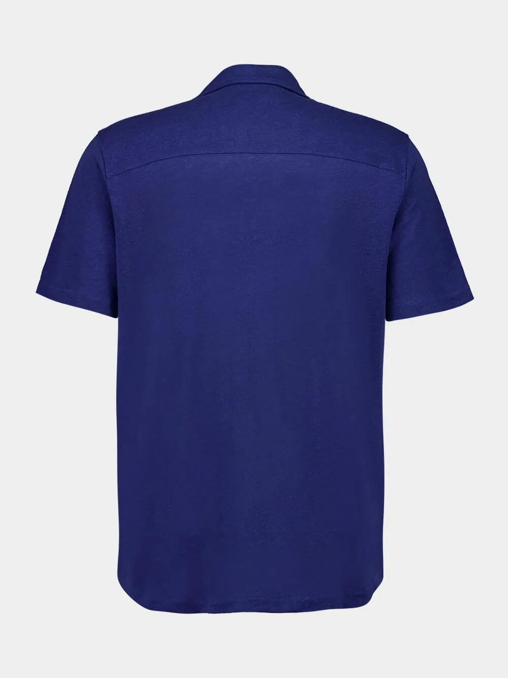 Blue Linen Short Sleeve Shirt sold by Fashion Clinic product image thumbnail 2