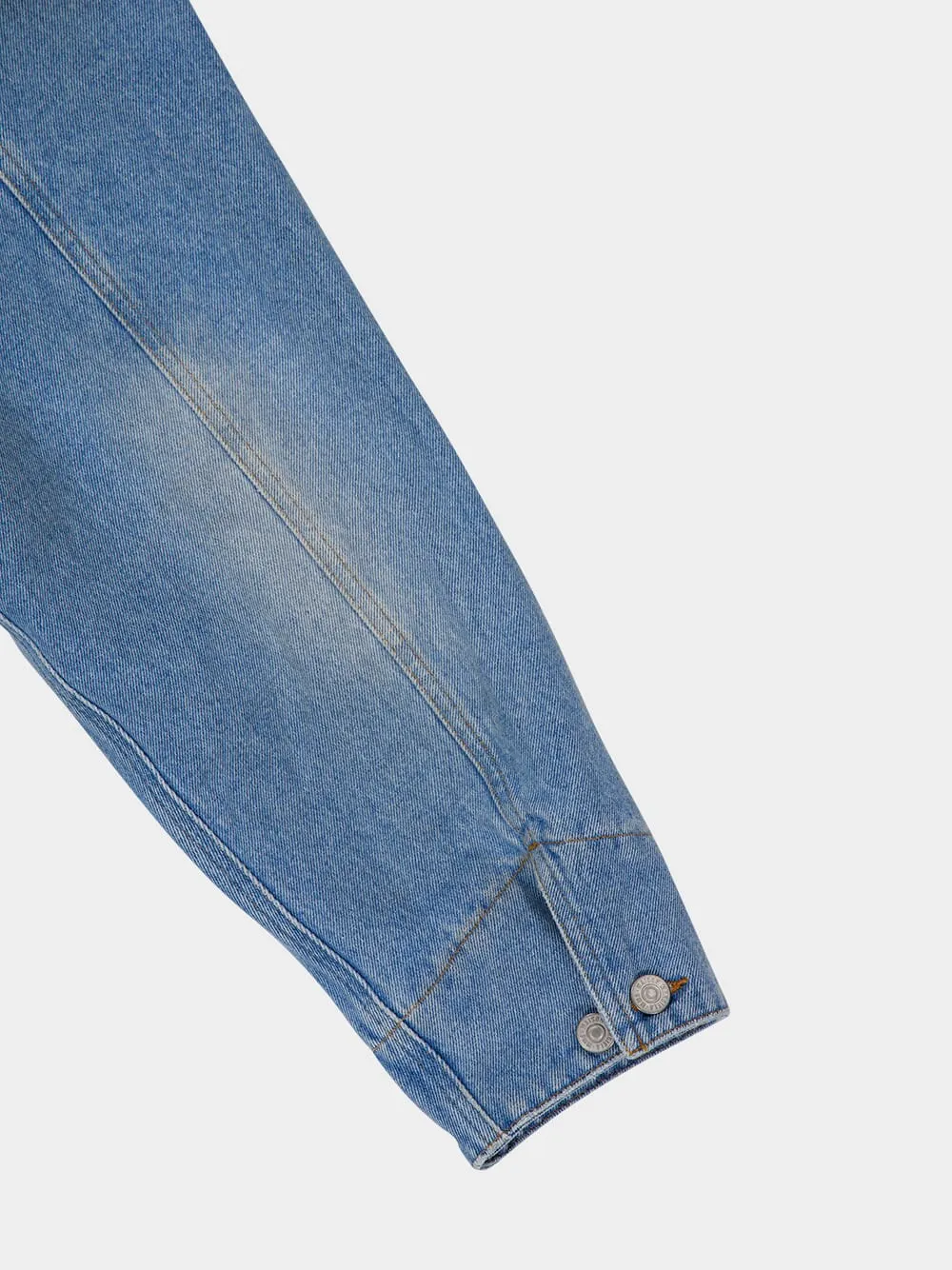 Zip-Up Denim Jacket sold by Fashion Clinic product image thumbnail 5