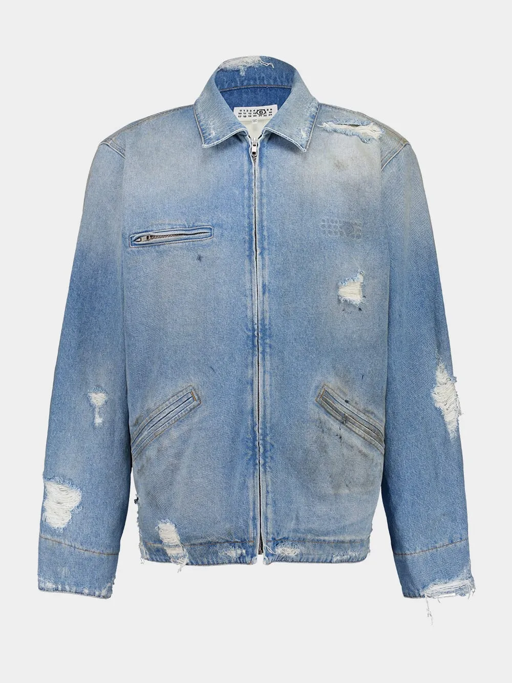 Zip-Up Denim Jacket sold by Fashion Clinic