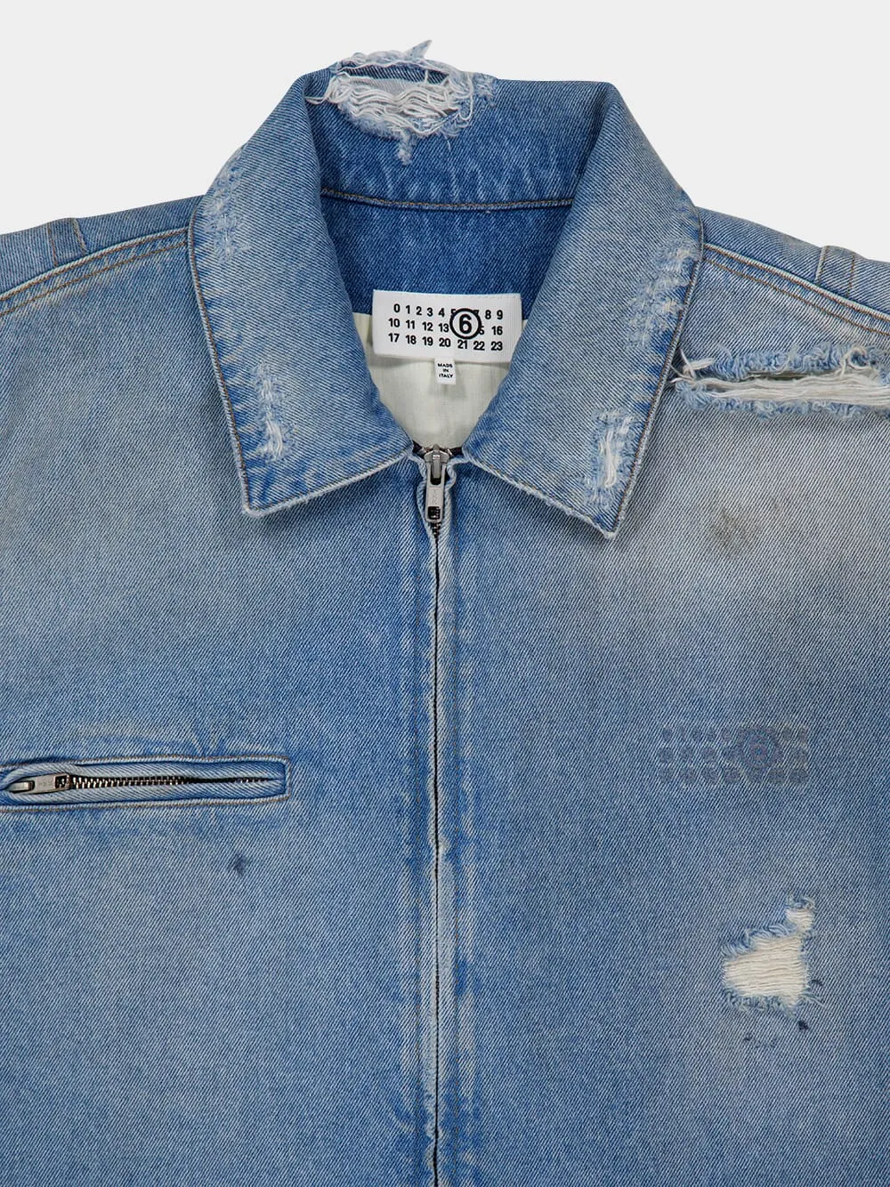 Zip-Up Denim Jacket sold by Fashion Clinic product image thumbnail 3