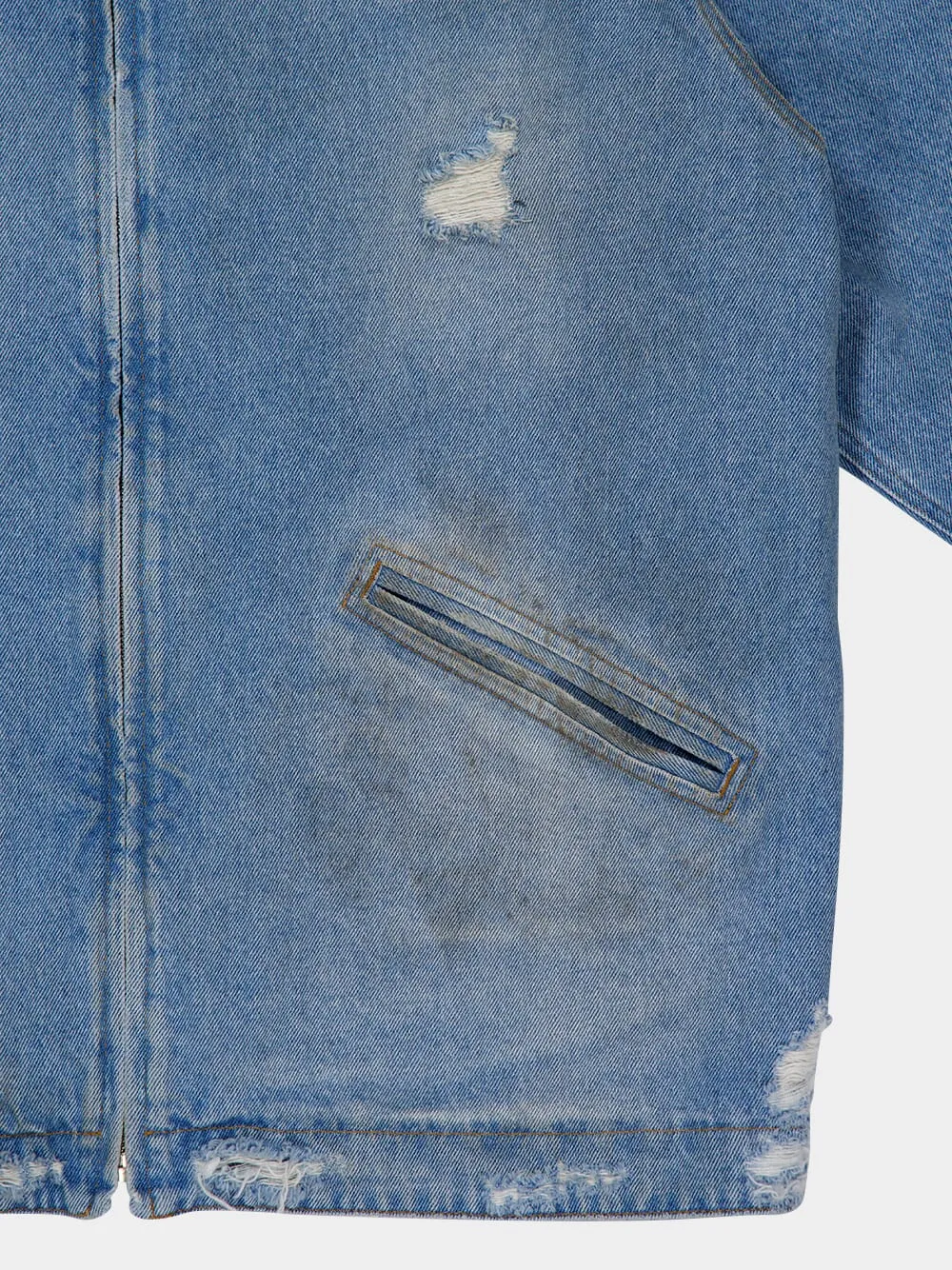 Zip-Up Denim Jacket sold by Fashion Clinic product image thumbnail 4