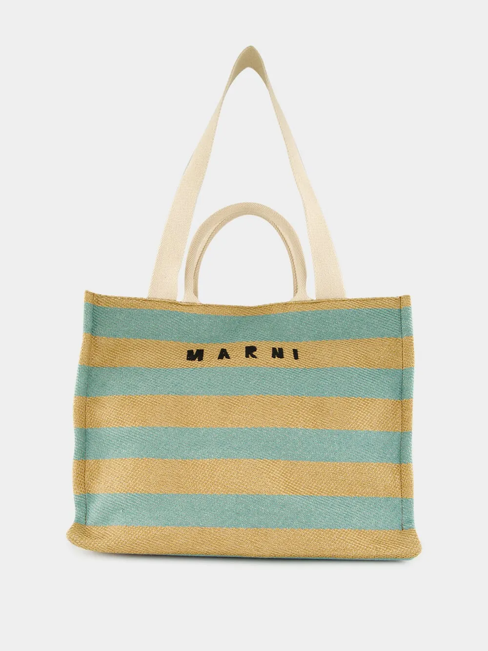 Large Basket Striped Tote Bag sold by Fashion Clinic product image thumbnail 2
