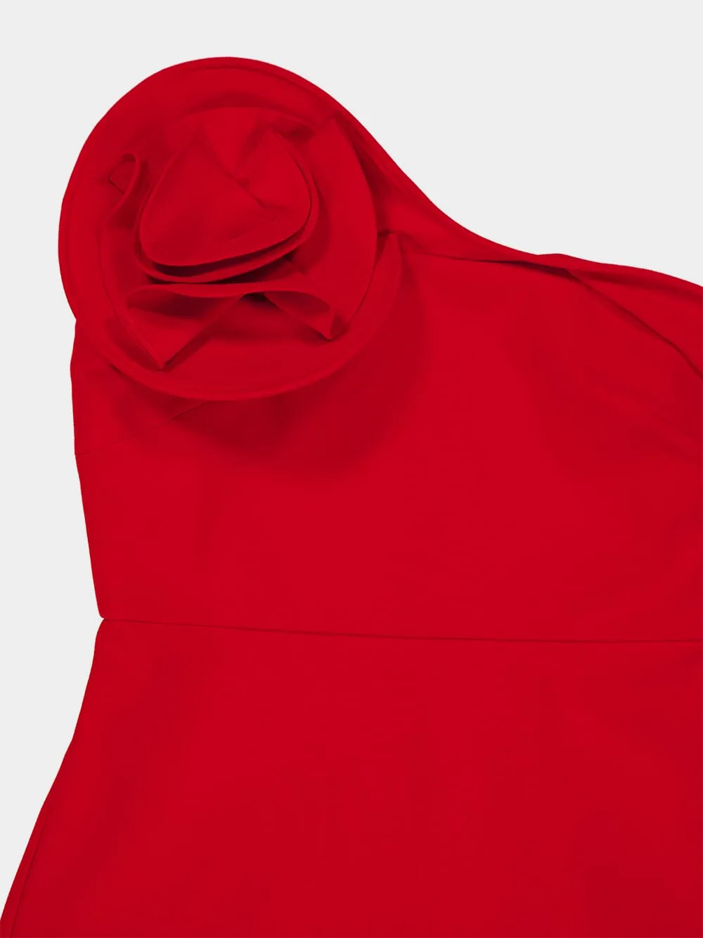 Strapless Flower Drape Crepe Midi Dress sold by Fashion Clinic product image thumbnail 5