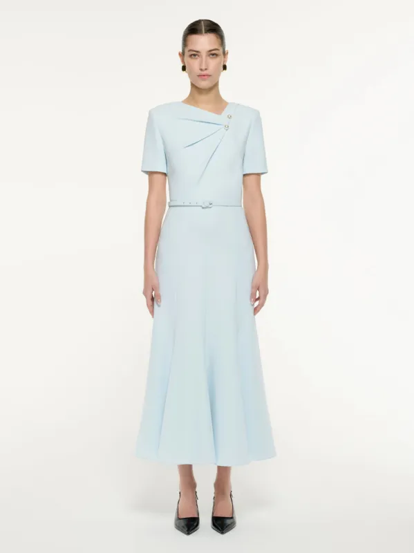 Tri-Fold Belted Midi Dress sold by Fashion Clinic