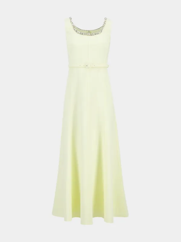 Embellished Heavy Cady Maxi Dress sold by Fashion Clinic