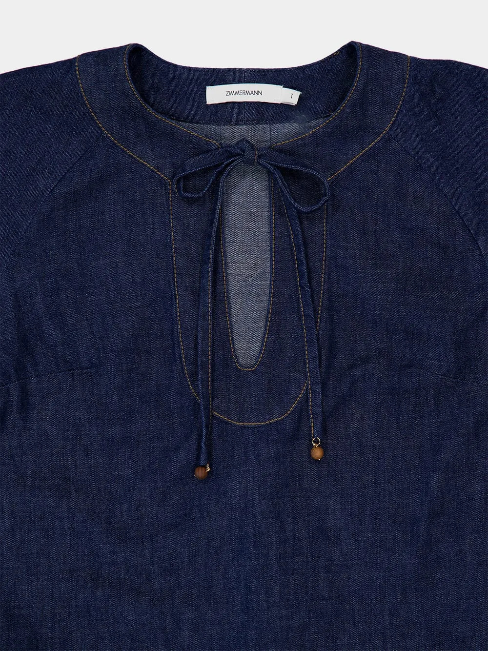 Rhiannon Fringed Denim Mini Dress sold by Fashion Clinic product image thumbnail 3