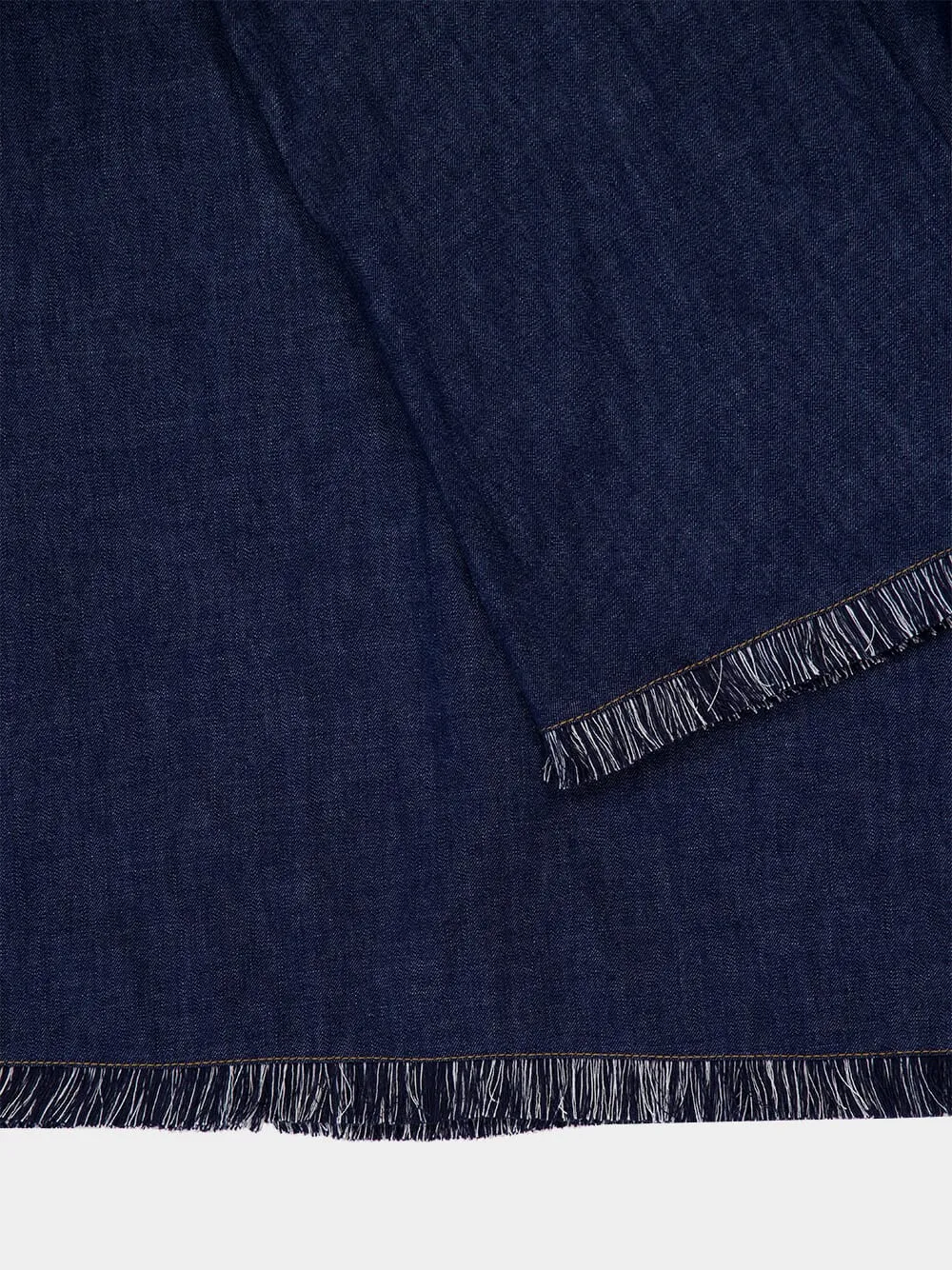 Rhiannon Fringed Denim Mini Dress sold by Fashion Clinic product image thumbnail 4