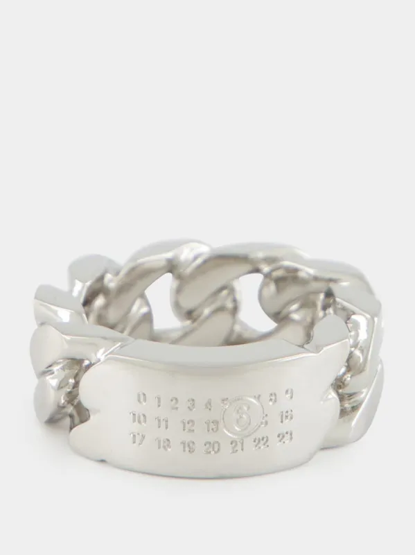 Silver Minimal Chain Ring sold by Fashion Clinic