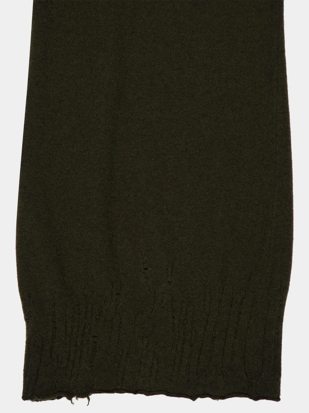 Olive Green Casual Fit Wool Blend Trousers sold by Fashion Clinic product image thumbnail 4