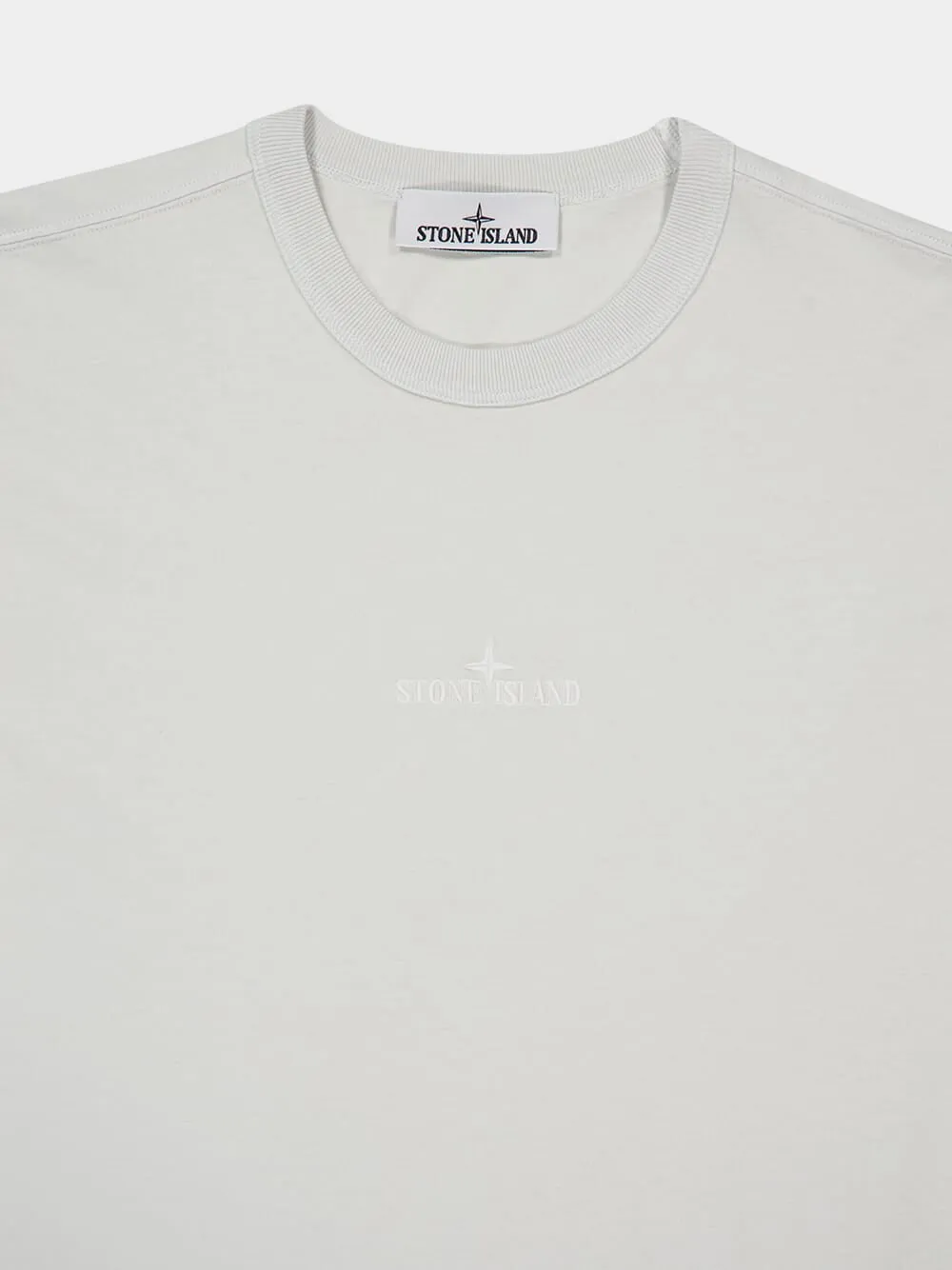 Light Grey Organic Cotton Jersey T-Shirt sold by Fashion Clinic product image thumbnail 3