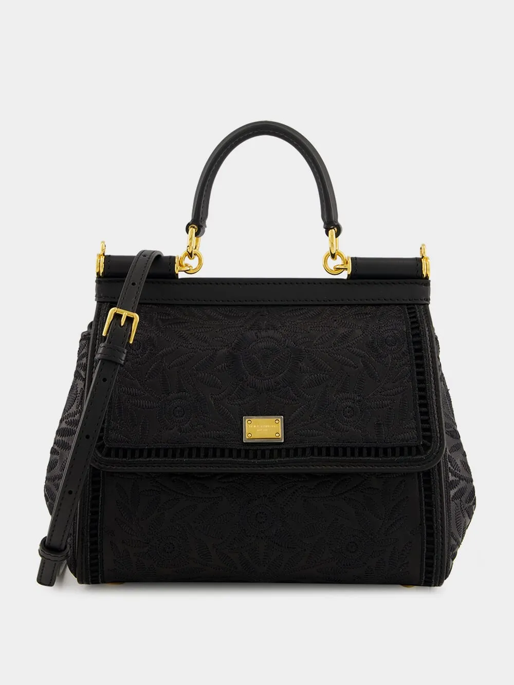 Black Medium Sicily Nappa Handbag sold by Fashion Clinic