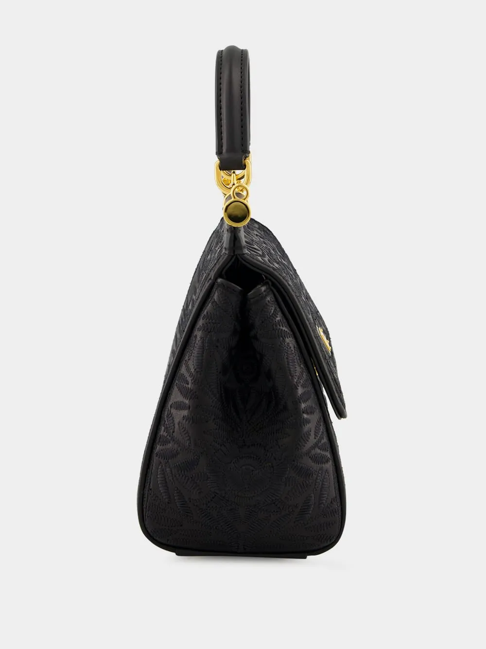 Black Medium Sicily Nappa Handbag sold by Fashion Clinic product image thumbnail 5
