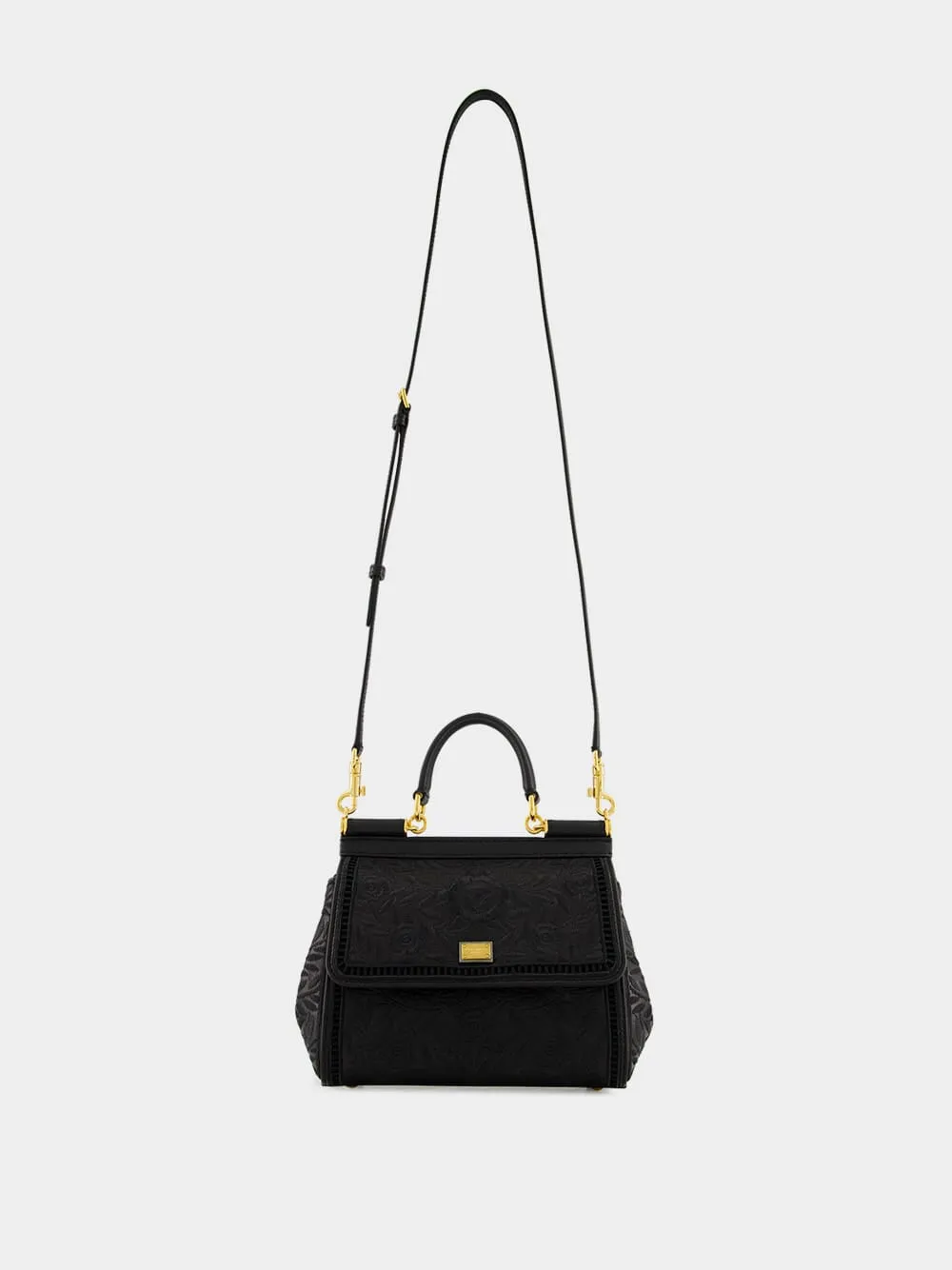 Black Medium Sicily Nappa Handbag sold by Fashion Clinic product image thumbnail 3