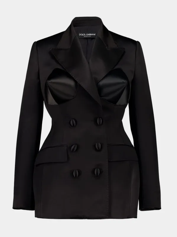 ジャケット DOLCE&GABBANA ANTHRACITE GREY TWEED DOUBLE-BREASTED JACKET Dolce & Gabbana Anthracite Grey Tweed Double-breasted Jacket