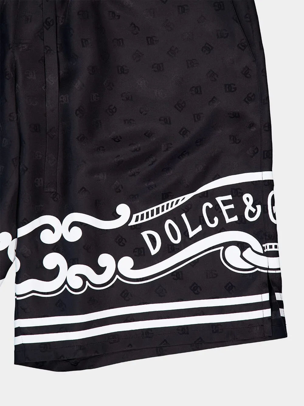 Black Silk Bandanna-Print Shorts sold by Fashion Clinic product image thumbnail 3