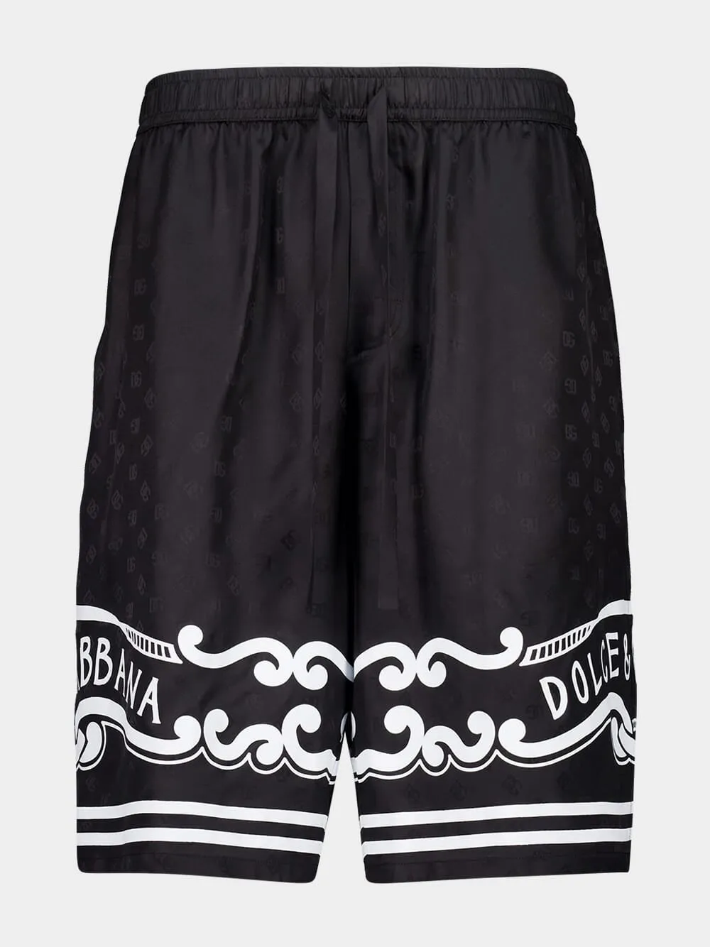 Black Silk Bandanna-Print Shorts sold by Fashion Clinic