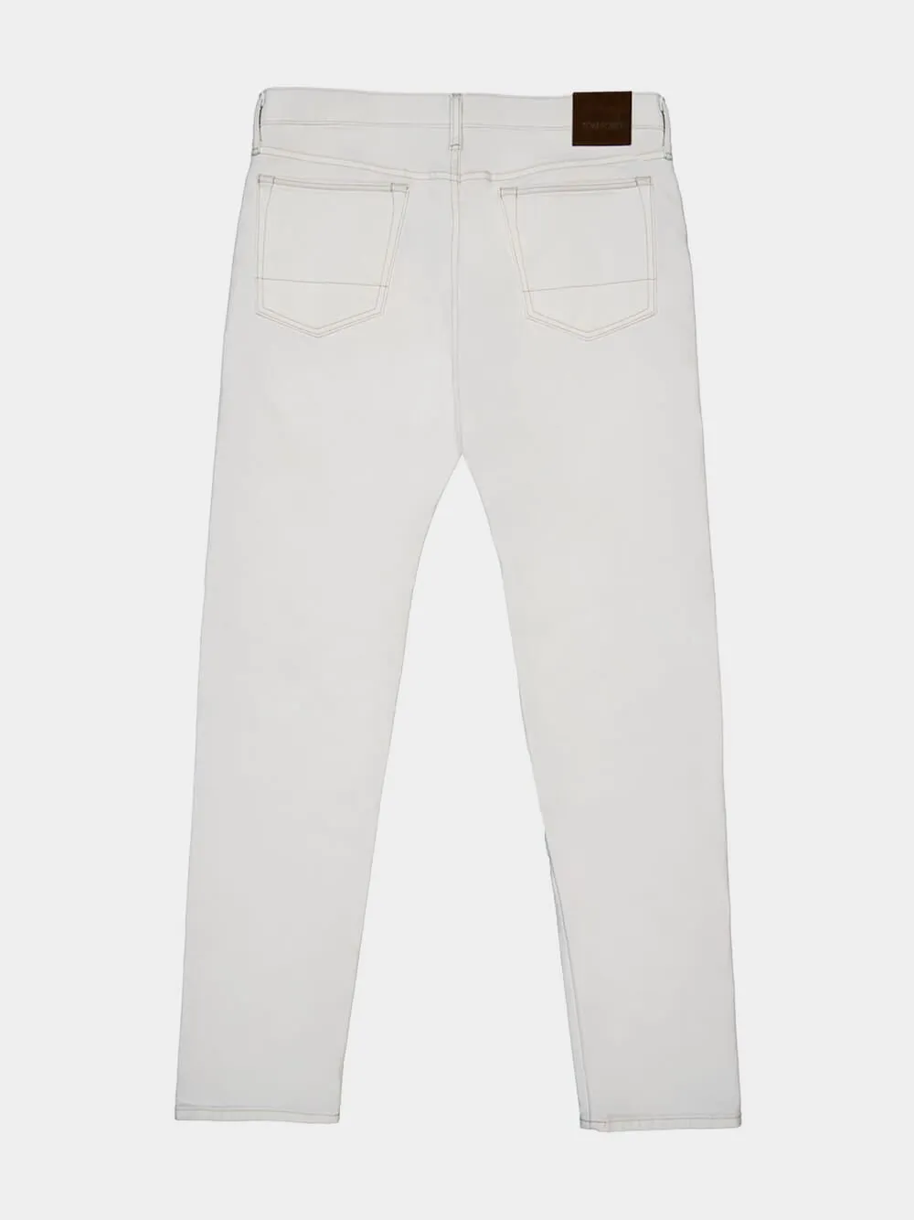 White Standard Fit Denim Jeans sold by Fashion Clinic product image thumbnail 5