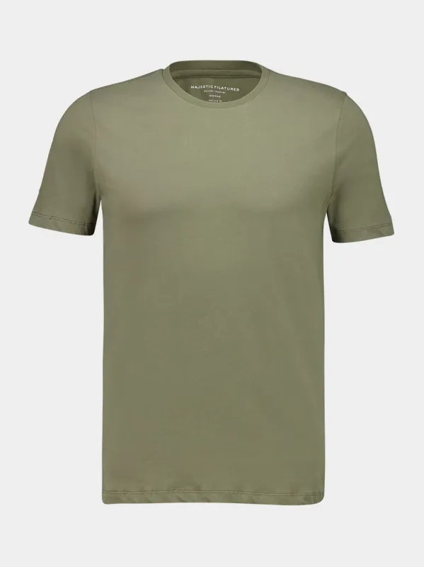 Lichen Green Julien Organic Cotton T-Shirt sold by Fashion Clinic