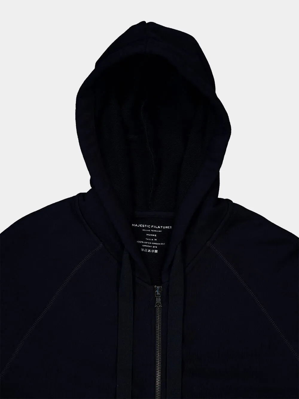 Marine Organic Cotton Zipped Hooded Sweatshirt sold by Fashion Clinic product image thumbnail 3