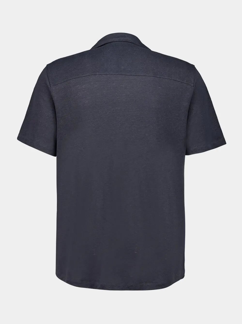 Dark Grey Linen Short Sleeve Shirt sold by Fashion Clinic product image thumbnail 2