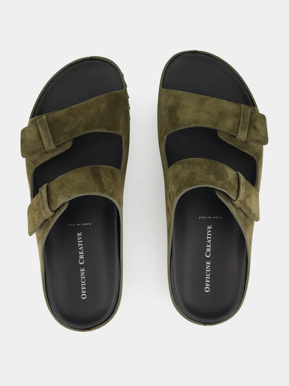 Military Green Agorà 010 Suede Slide Sandals sold by Fashion Clinic product image thumbnail 4