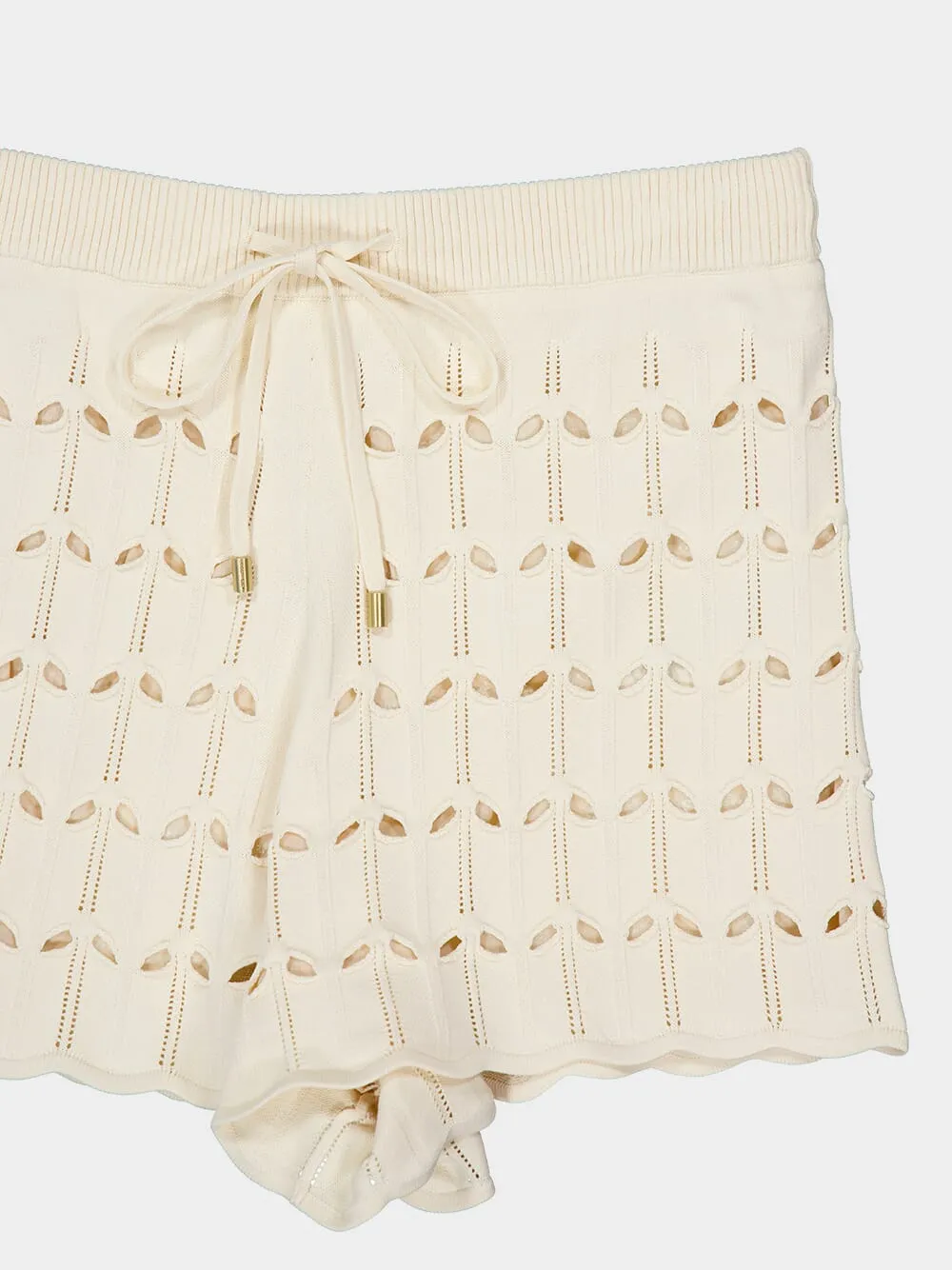 Cream Rhiannon Pointelle Shorts sold by Fashion Clinic product image thumbnail 3