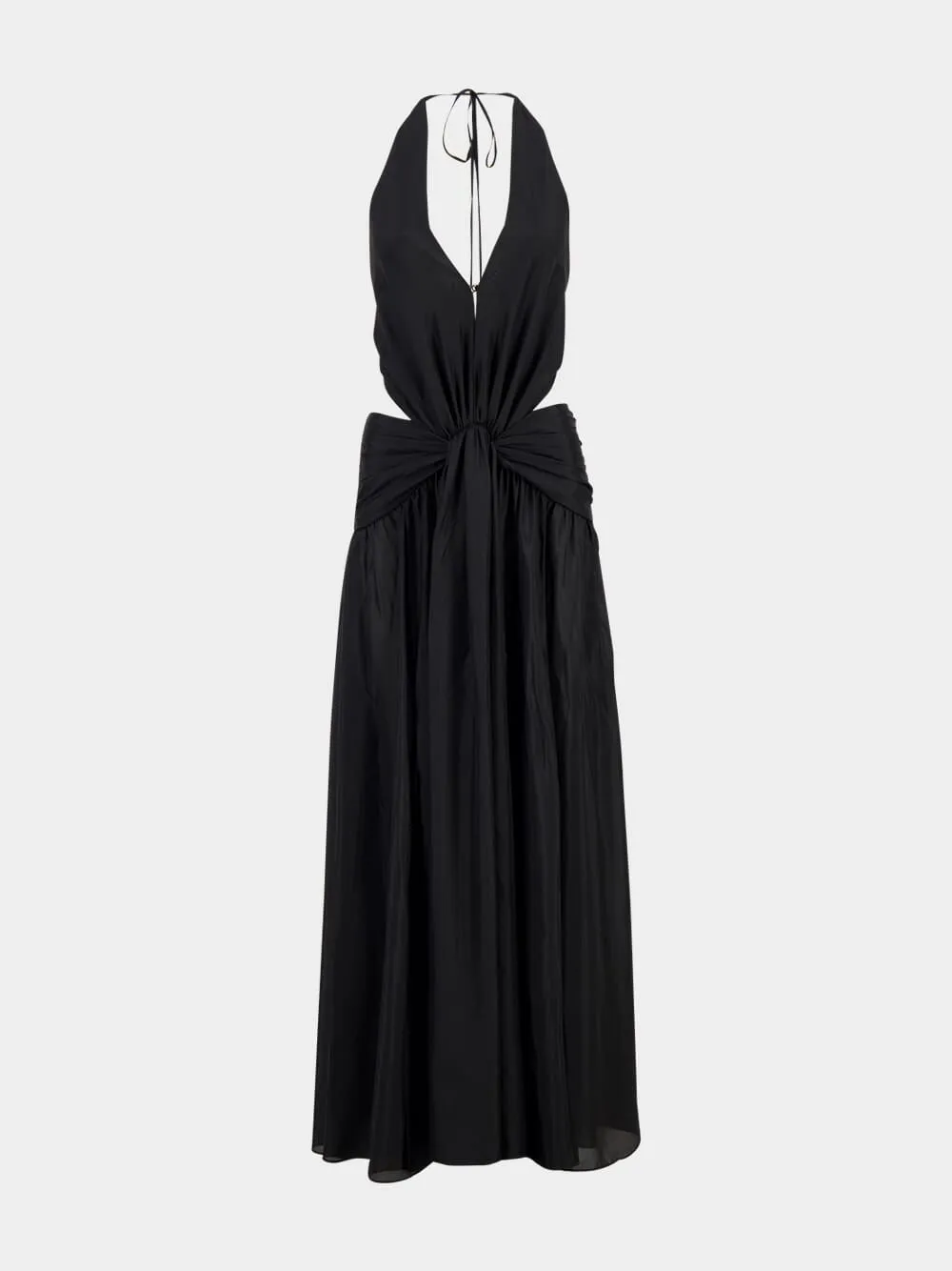 Black Rhiannon Plunge Halter Maxi Dress sold by Fashion Clinic product image thumbnail 2