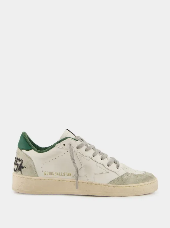 White and Green Ballstar Sneakers with Matt Heel sold by Fashion Clinic