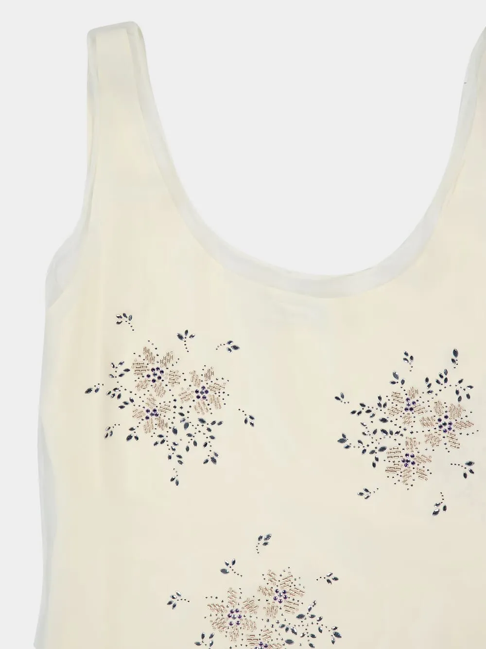 Ivory Sleeveless Midi Dress in Acetate sold by Fashion Clinic product image thumbnail 3