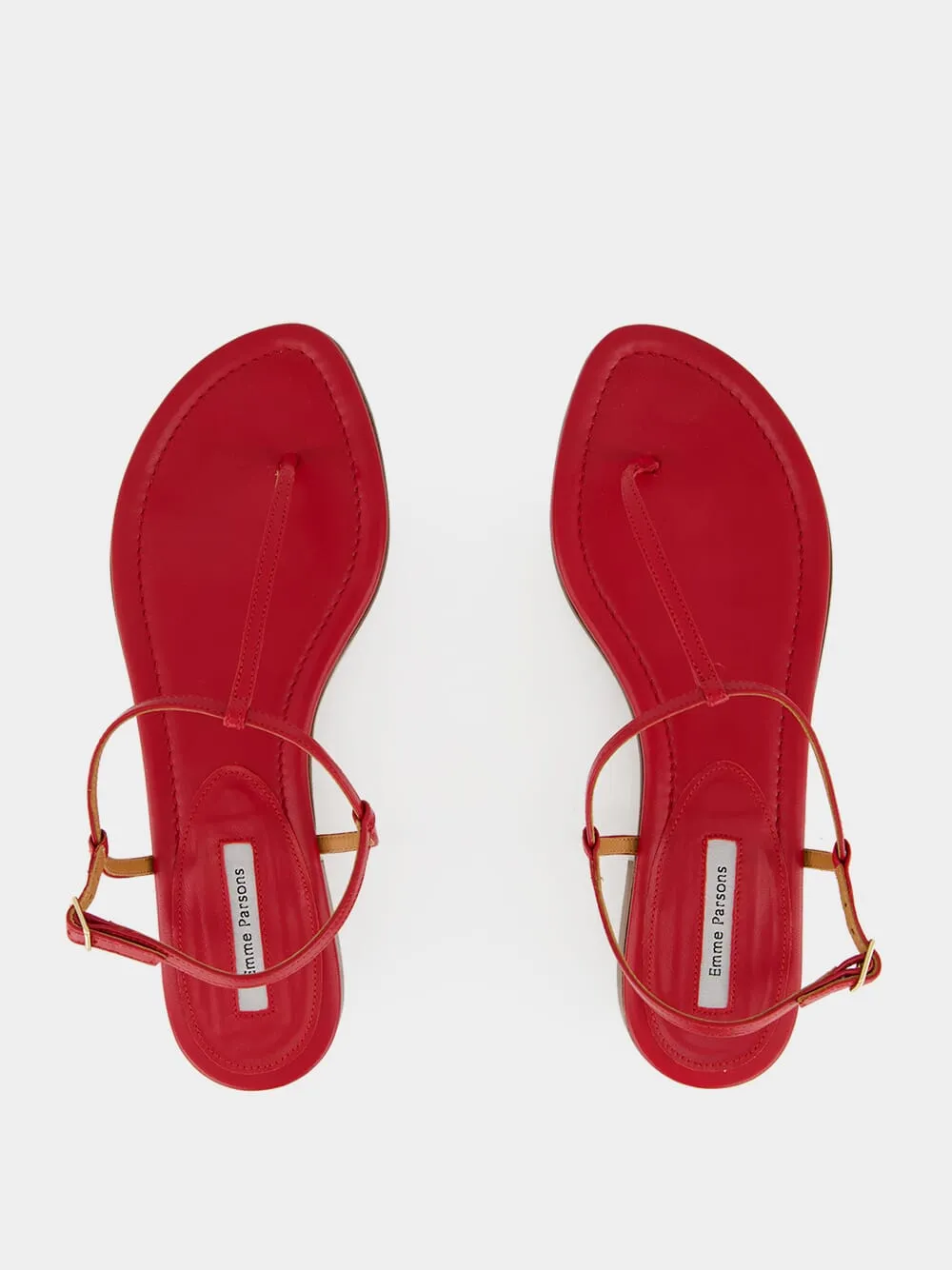 Red Calfskin Cecilia Sandals sold by Fashion Clinic product image thumbnail 5