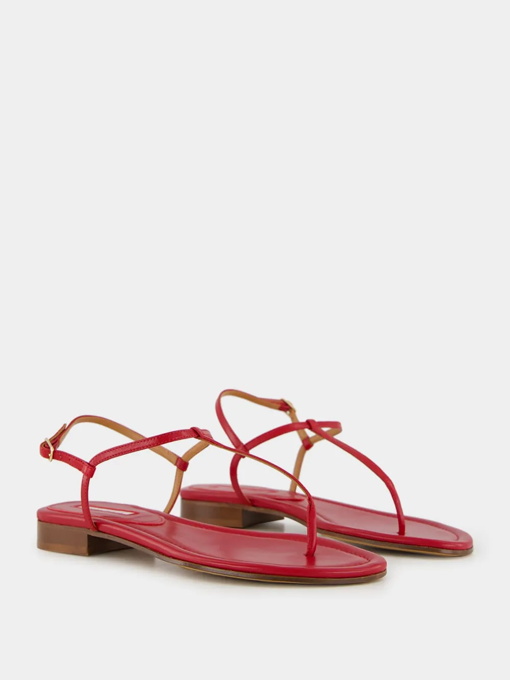 Red Calfskin Cecilia Sandals sold by Fashion Clinic product image thumbnail 4
