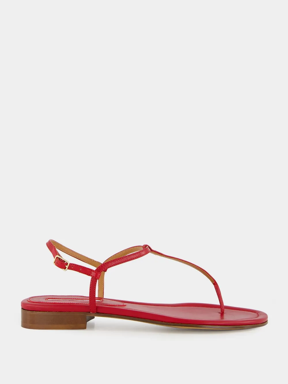 Red Calfskin Cecilia Sandals sold by Fashion Clinic